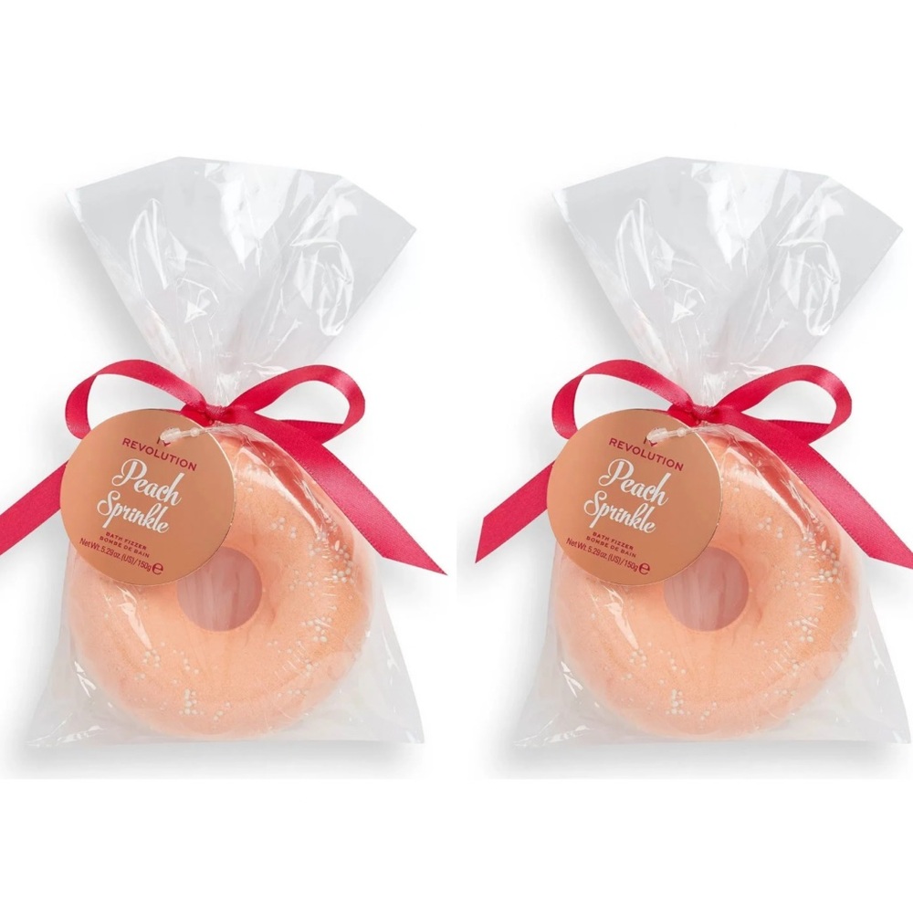 2 Pack Peach Sprinkle Bath Fizzers - Revolution